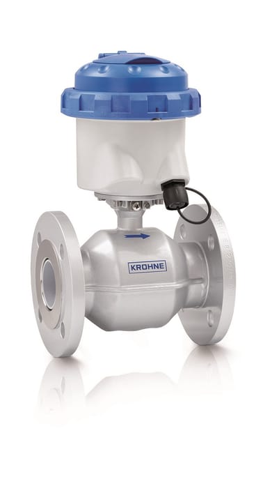 Magnetisk-induktiv volummåler (Krohne WATERFLUX) for nøyaktig vannmåling i vannkiosk
